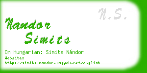 nandor simits business card